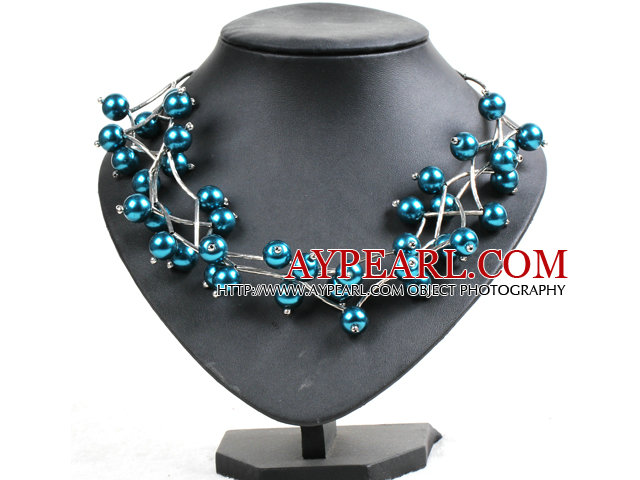 19.5 inches multi color stone necklace