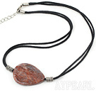 Wholesale Brazil agate pendant necklace with extendable chain