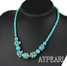 18 inches fashion turquoise neclace with lobster clasp