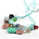 17,5 pouces couleur collier de pierre multi