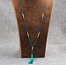 Simple Style Beliebte Multi Color Mini-Kristall-Korn-Halskette mit Quaste Charms (zufällige Farbe)