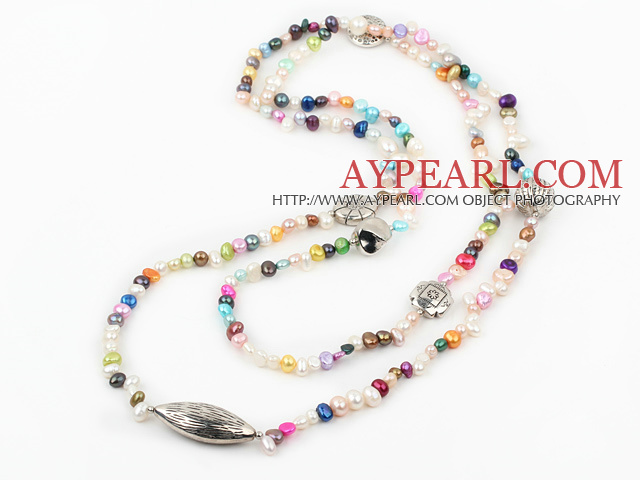 e couleur multi long style necklace collier style long