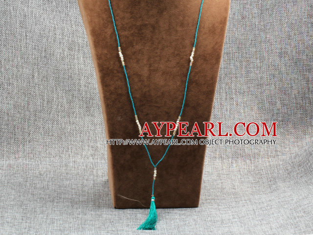 Simple Style populaire Multi Color Mini Collier de perles en cristal avec Charms Tassel (couleur aléatoire)