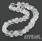 12*16mm clear crystal necklace with moonlight clasp