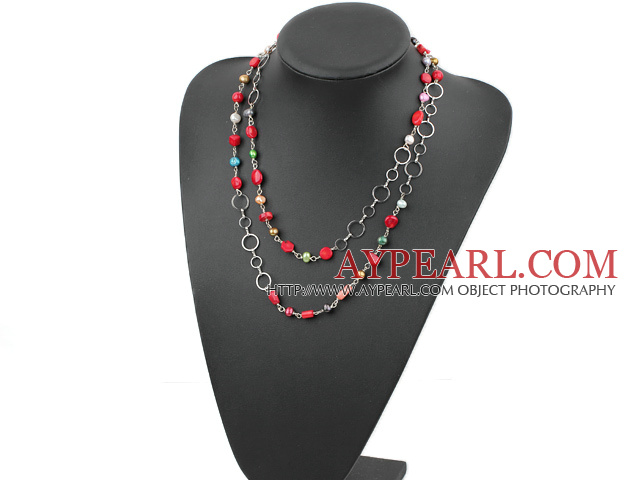 och red coral necklace röd korall halsband