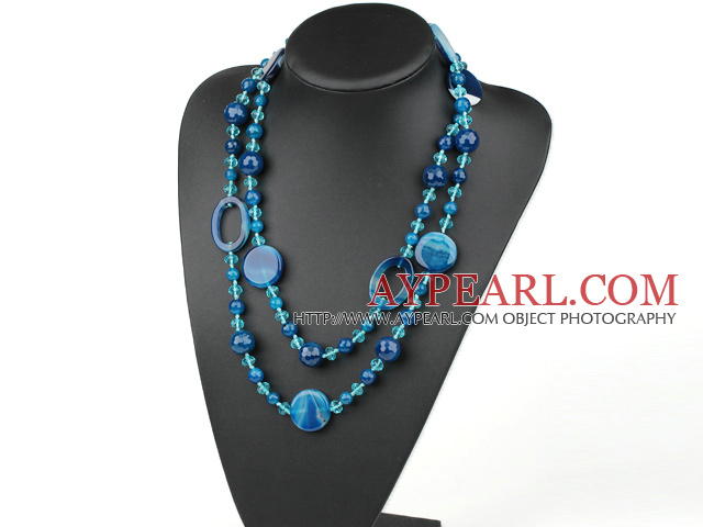 d'agate long style necklace Collier de style