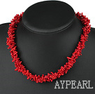 classic jewelry double strand 6m red coral necklace with box clasp