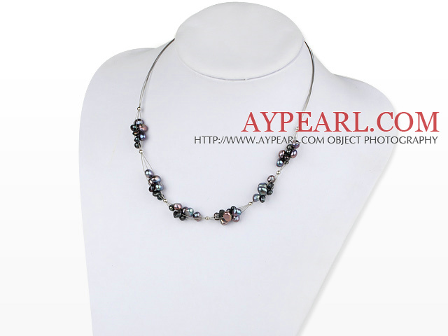 tur black pearl necklace halskjede