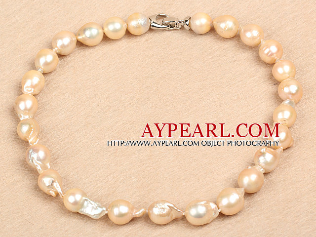 Classic Style Natural A Grade Pink Nuclear Pearl Party Necklace