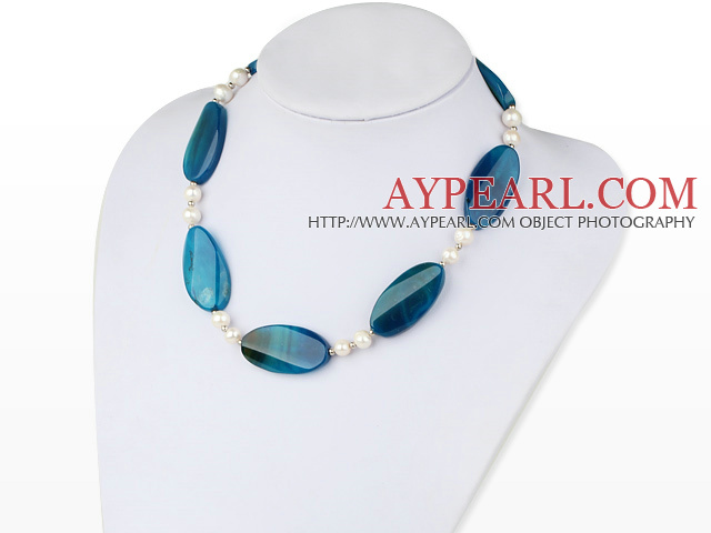 rale şi albastru agate necklace agat colier