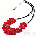 17.5 inches simple coral necklace with lobster clasp