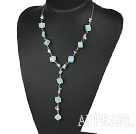 Wholesale 18 inches moonstone Y shaped necklace with lobster clasp