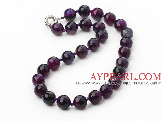 14mm round natual agate with spring ring clasp