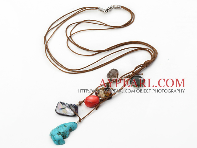 simple and fashion colorful stone necklace