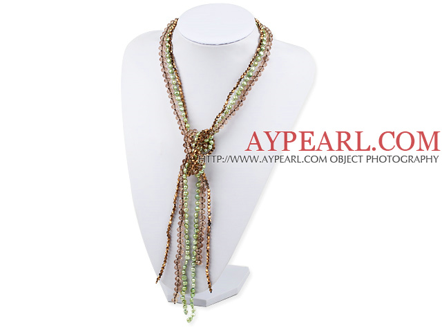 pearl crystal necklace long style necklace