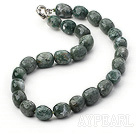 18 inches aquatic agate necklace with toggle clasp