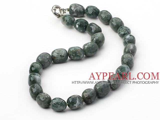 18 inches aquatic agate necklace with toggle clasp