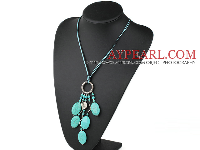 19.5 inches turquoise necklace with lobster clasp