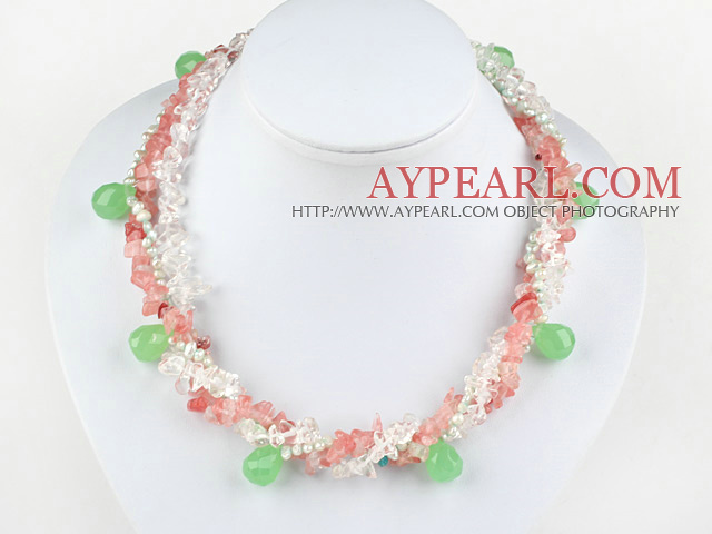 ι κρύσταλλο necklace with moonlight clasp κολιέ με κούμπωμα σεληνόφως