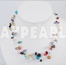 17.5 inches multi stone necklace with lobster clasp