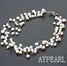 17.5 inches white pearl necklace with toggle clasp