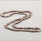 Simple Fashion Long Style Natural Brown Baroque Pearl Necklace