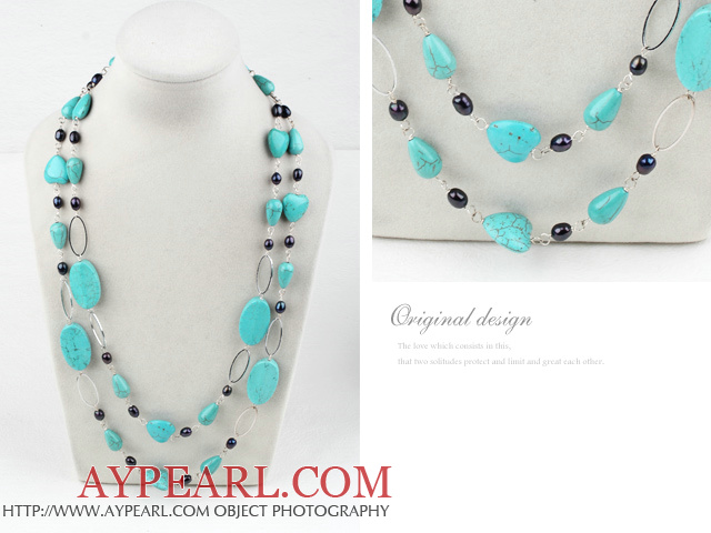 warze Perle turquoise necklace Türkis Halskette