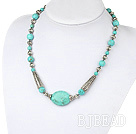 18 inches single strand turquoise necklace