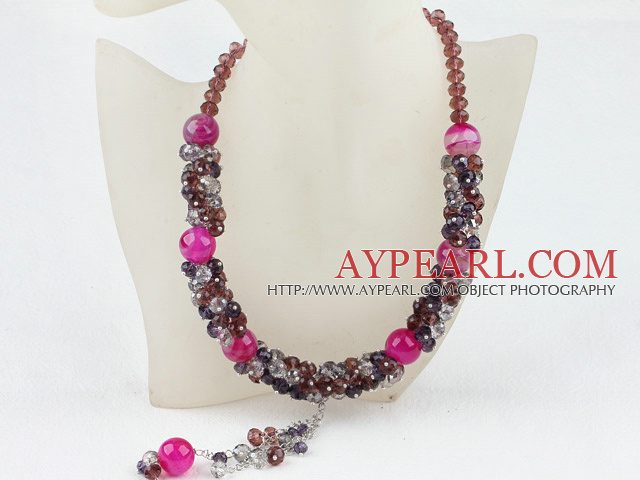 New Design Multi Assorted Crystal and Agate Necklace