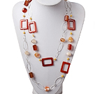 Perle style long et collier Agate 