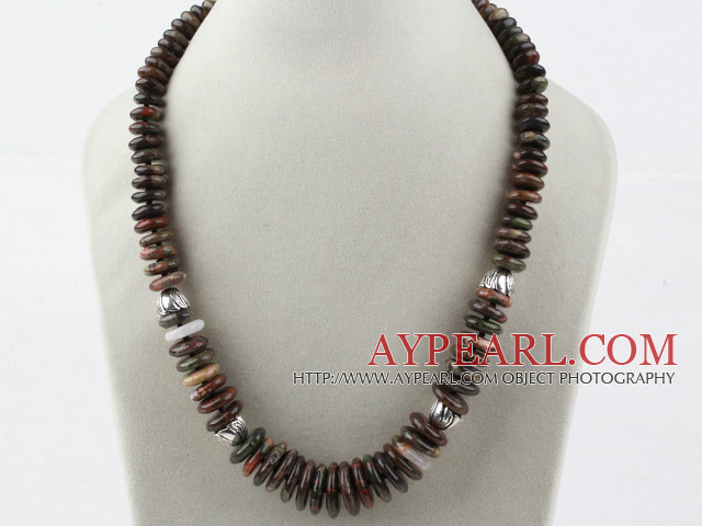 Image Australie Jasper disque Chips Collier avec fermoir