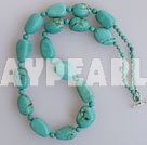 burst pattern turquoise necklace with toggle clasp