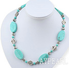 fashion burst pattern turquoise necklace with moonlight clasp