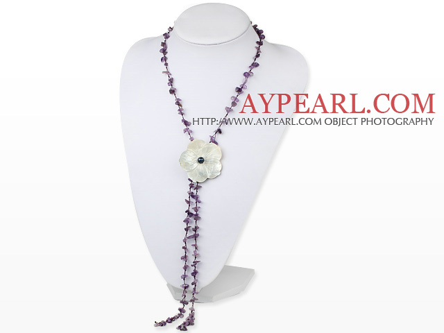 Amethyst Muschelkette