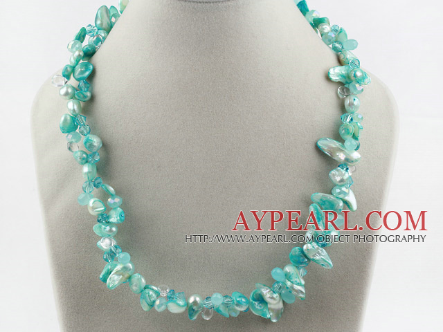 Vert perle Collier Cristal