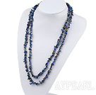 Popular Long Style Irregular Chipped Sodalite Lapis Stone Necklace, Sweater Necklace