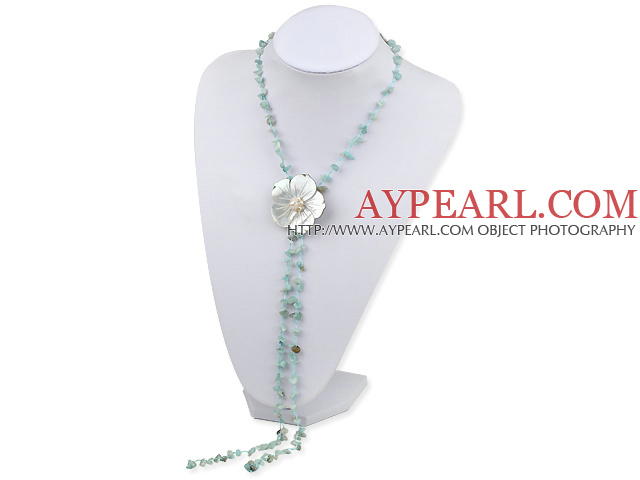 collier de coquillages amazonite