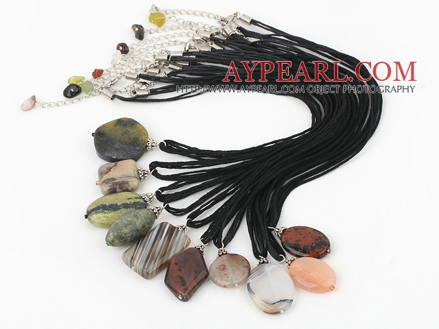 natural stone pendant(10 pcs color random)