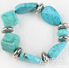 Étirer le style trapu assortiment de bracelets bracelet multi forme turquoises