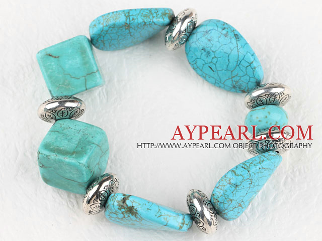 Étirer le style trapu assortiment de bracelets bracelet multi forme turquoises
