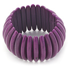 Classic Design Long Spike Shape Dark Purple Turkis Stretch Bangle Bracelet