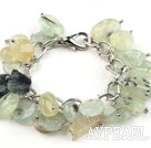 Assorted Prehnite Armbånd med Fet stil Metal Chain