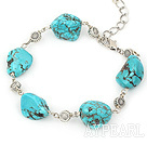 simple and fashion turquoise bracelet with lobster clasp