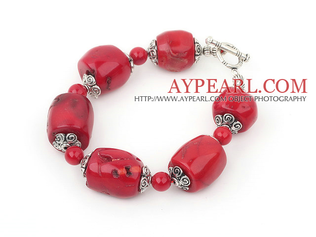 de brăţară coral rosu with toggle clasp with incuietoare comuta