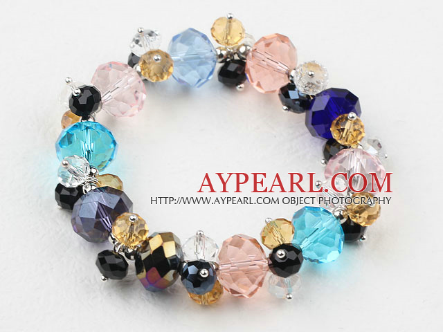 Assortiment de Cristal Multi Color Bangle Bracelet élastique