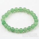 8mm Round Natural Aventurine Elastic Beaded Bracelet