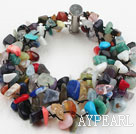 Multi Strands Multi Color Stone Chip rannerengas