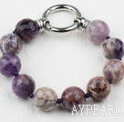 Mångfacetterad 14mm Amethyst pärlstav armband