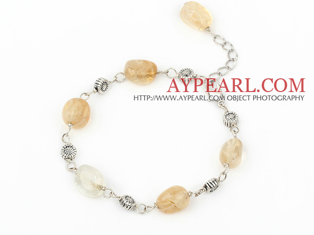 simple and fashion citrine bracelet with lobster clasp