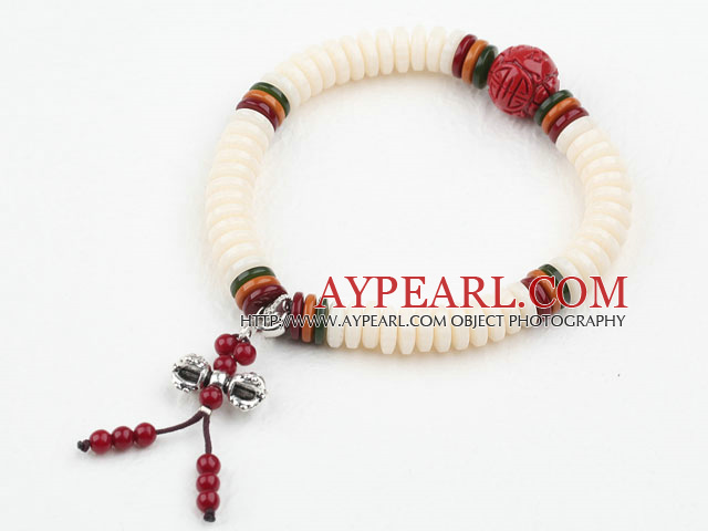 Weiß Corozo Nuss Prayer Bracelet